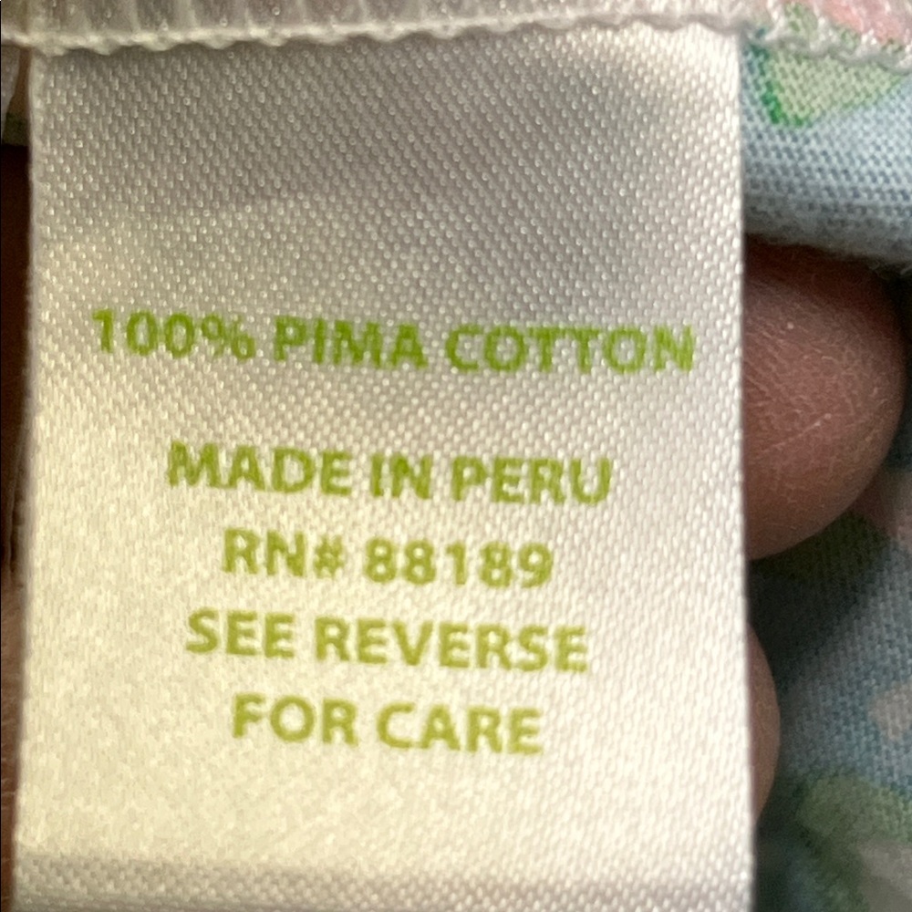 LILLY PULITZER "Palmetto Hibiscus" Palm Beach Preppy Summer Pima Cotton Dress L - Picture 12 of 16